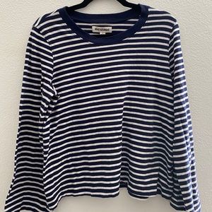 Blue and White Striped Shirt